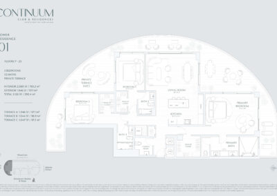 Continuum Club & Residences Floor Plan, Tower Residences 01