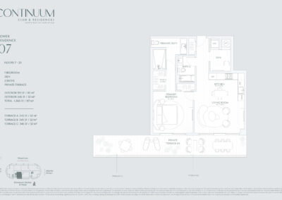 Continuum Club & Residences Floor Plan, Tower Residences 07